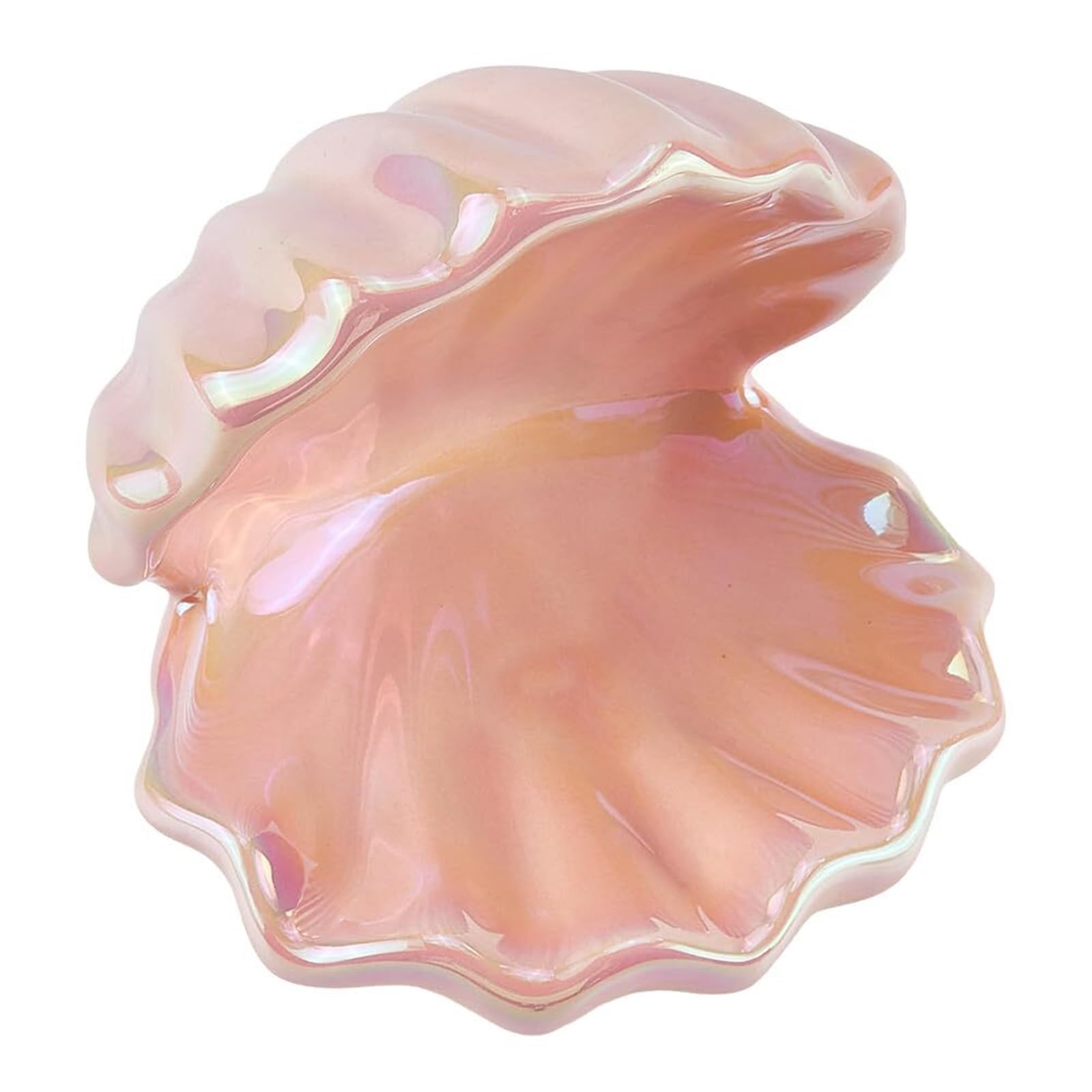 Plateau à bijoux coquillage céramique rose pour une routine bien-être