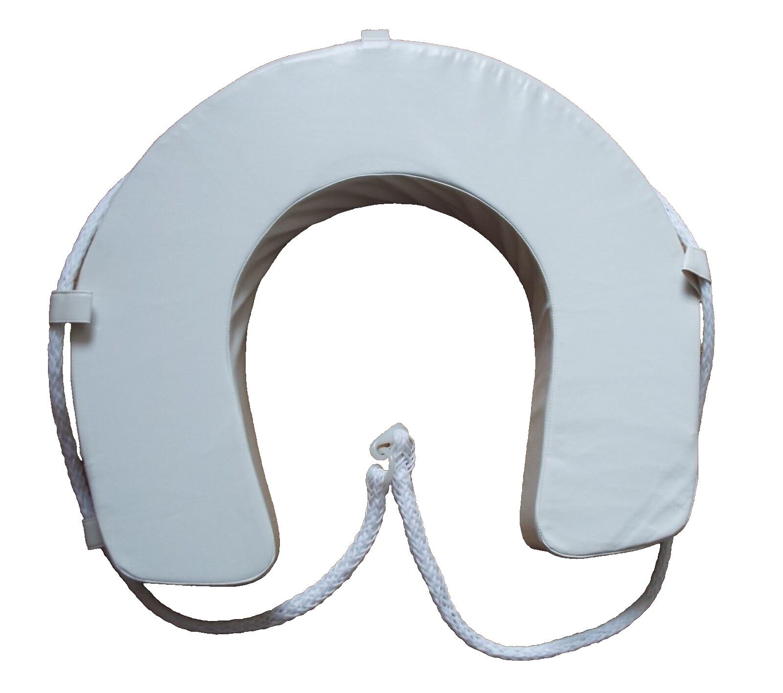 Horsehoe Lifebuoy with Grab line and removable cover. (White)