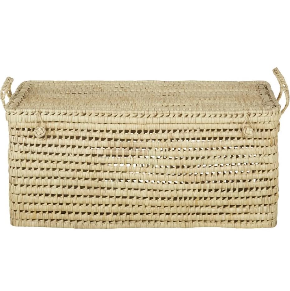 Bohome Living - Coffre de Rangement Enfant en Osier, Malle à Jouets, Fait main, 80cm