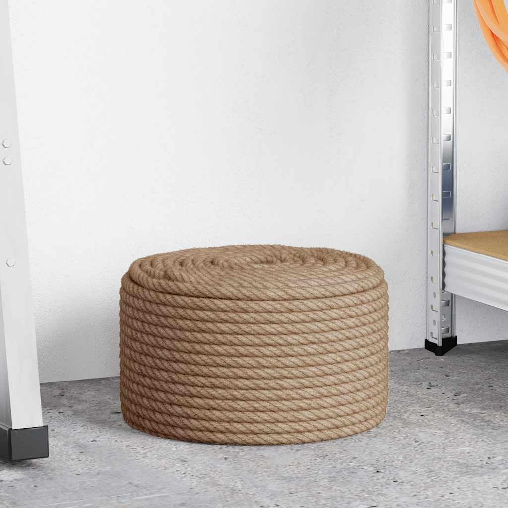 Corde en Jute 100% Naturelle 10 mm 100 m Corde cordeau Ficelle Jardinage Bricolage Fixation arrimage Traction Maintien décoration extérieure intérieure