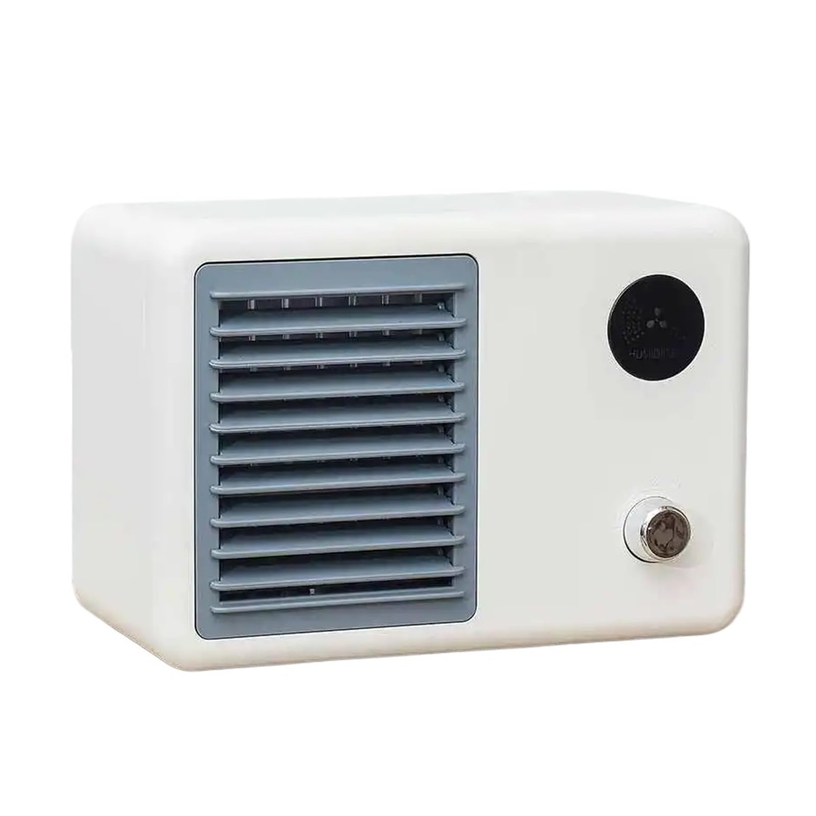 Cczrd White Mini Air Conditioner Fan Water Cooling Humidifier Cooler Chiller 7 Color Light Fans Airflow Comfort Refreshing Breeze(White)