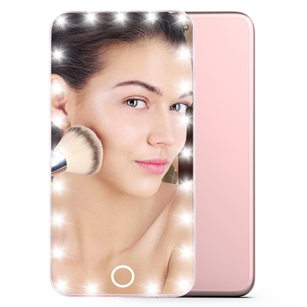 LED Lighted Makeup Mirror Rantizon Travel Makeup Mirror