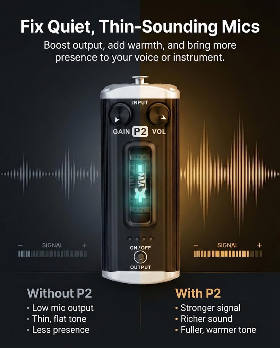 XVive Preamplificatore a tubo in linea P2 per microfoni dinamici
