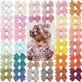 Baby Hair Clips,Small Hair Bows for Girls Fully Covered Alligator Clips Hair Barrettes for Baby Girl
