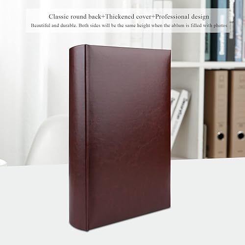 Miniatura 7 de Álbum de fotos de 4 x 6 pulgadas con capacidad para 402 bolsillos con bolsillos deslizantes libro de fotos cubierta de cuero con espacio de