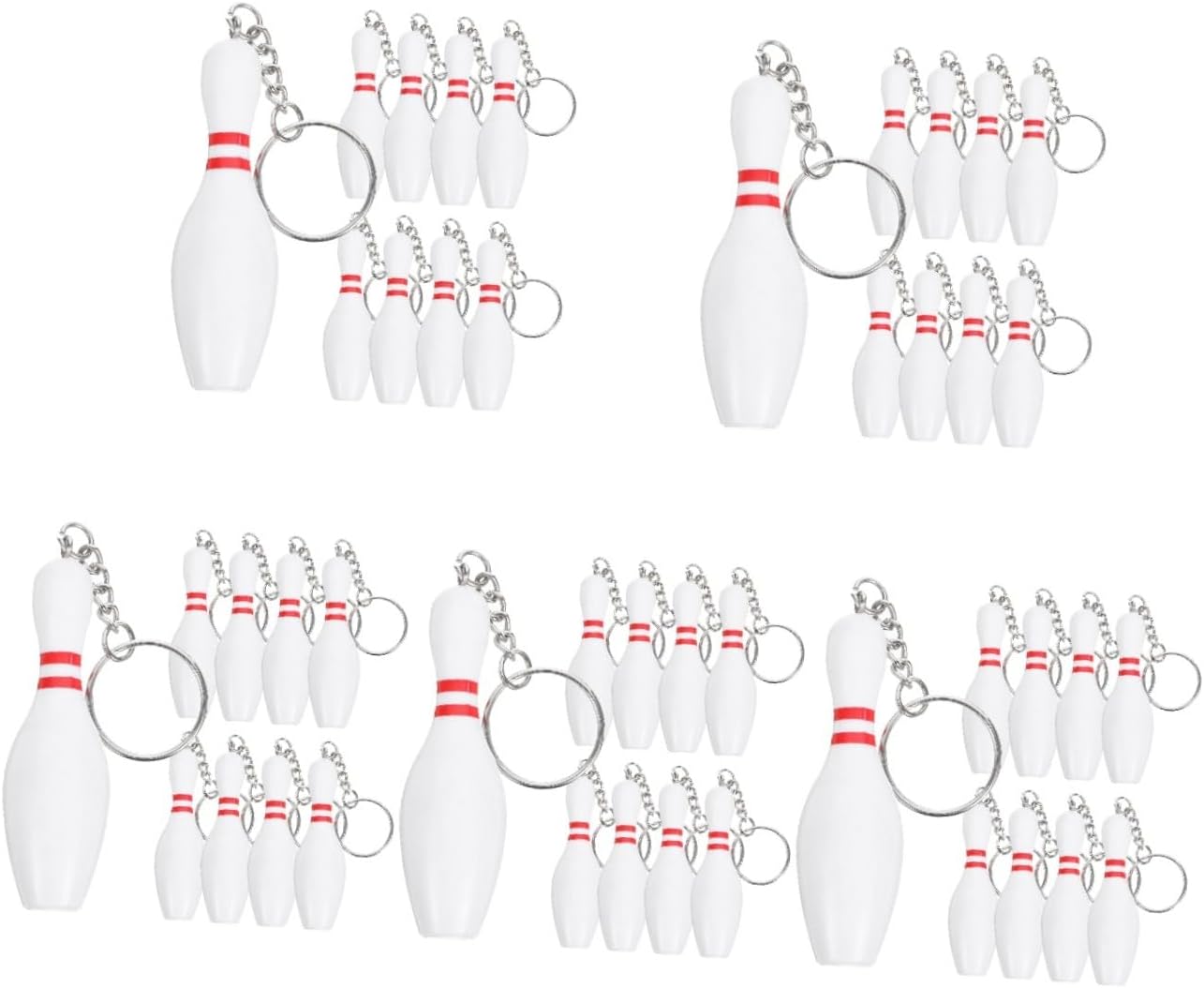 BESPORTBLE 45pcs Bowling Keychain Pendants Material Stylish Bag Key Accessories for Bowling Fans and Party Favors Creative Idea