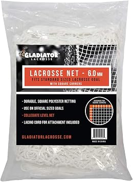 Gladiator Lacrosse6mm Heavy Duty Replacement Goal Net