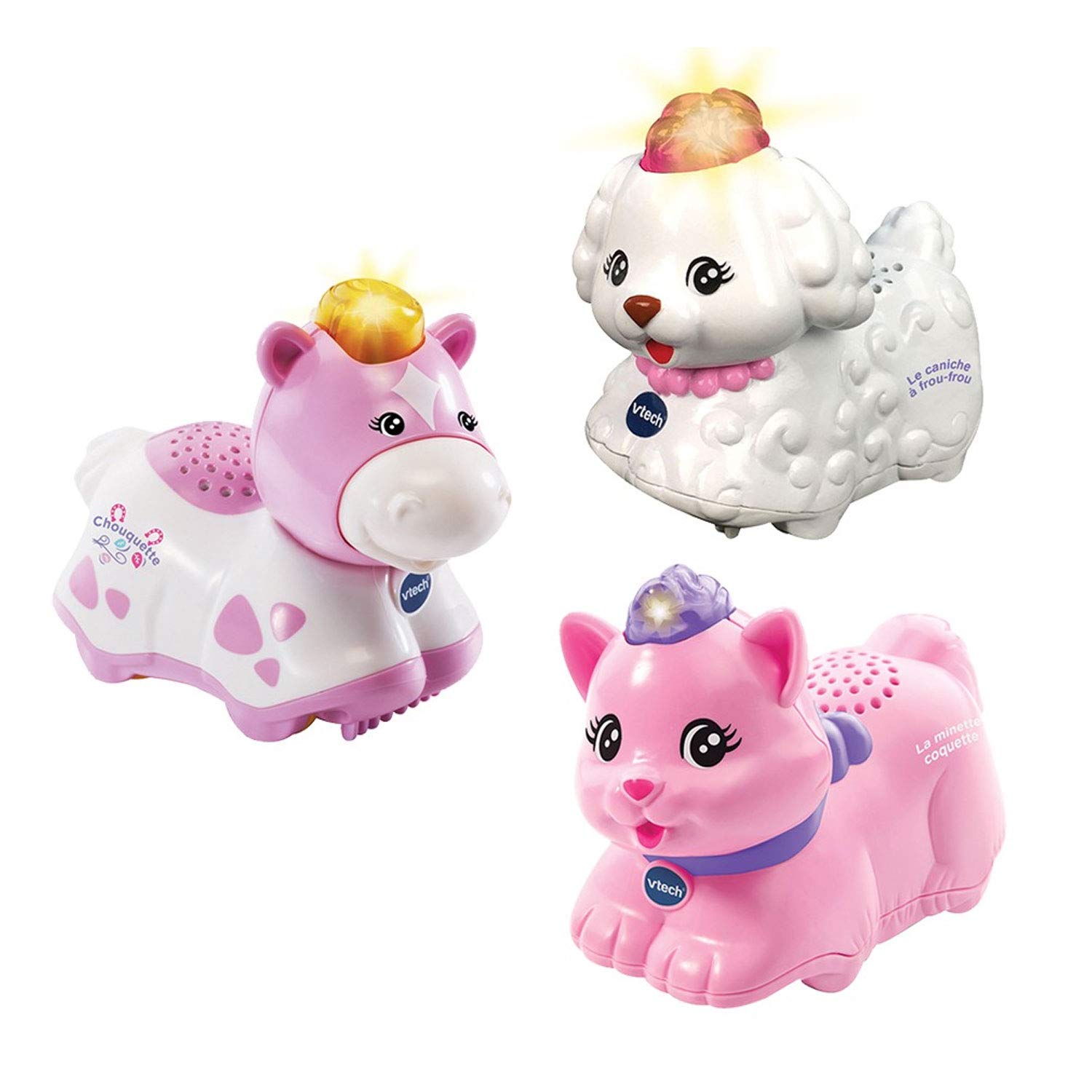 VTech - 215359 - Tut Tut Animo - Coffret Trio Coquettes - Caniche + Chatte + Jument