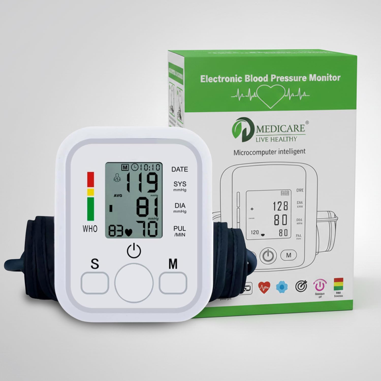 AccuTrust Digital Upper Arm Blood Pressure Monitor with Large LCD Display & Voice Assist | Fast Accurate BP Machine for Adults and Elderly Home Use 4
