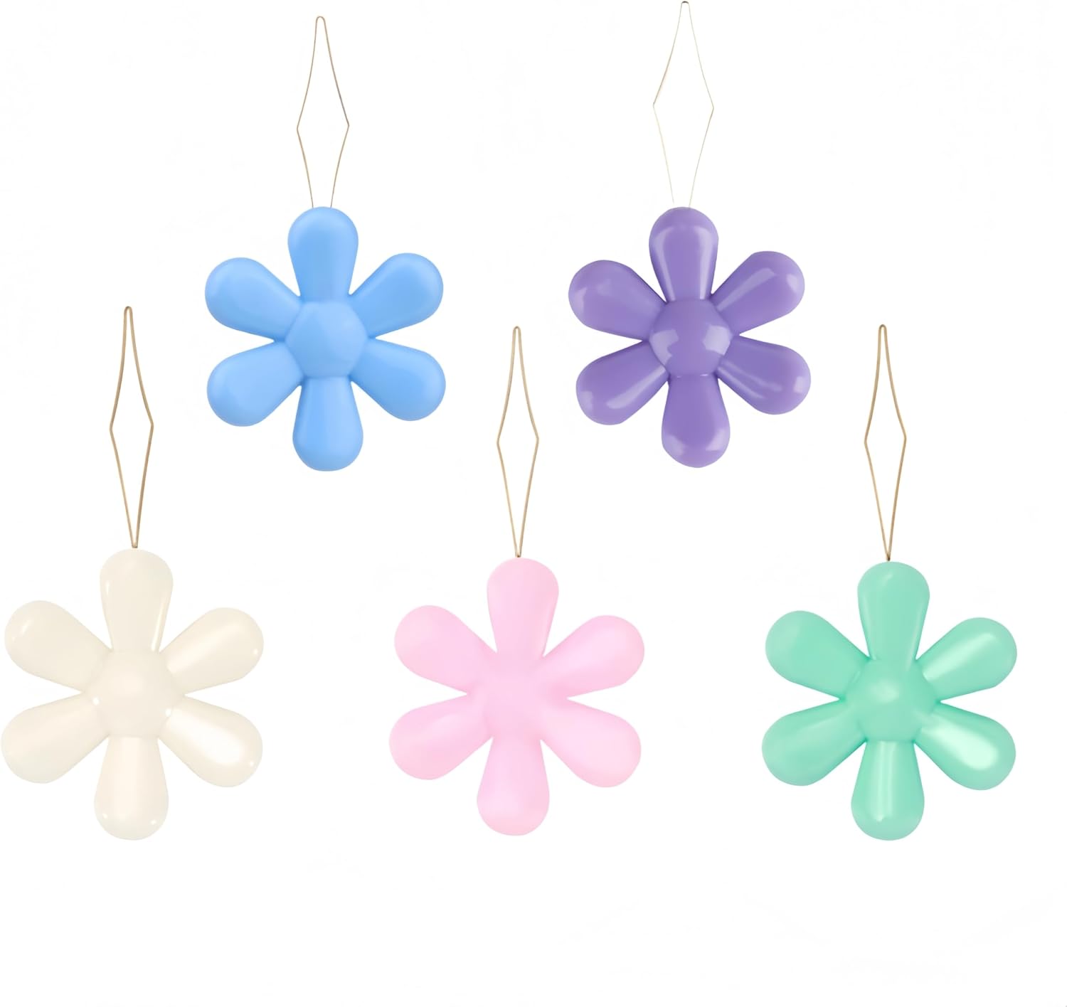 Flower & Paw-Shaped Plastic Needle Threaders | Needle Threader Tool|Simple Needle Threader Great for Needle Work, Sewing Machine, Embroidery, Cross-Stitch (Flower-15 pcs 5 Colors)