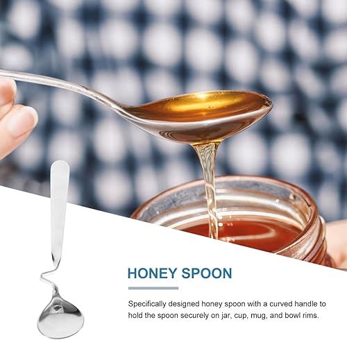 Miniatura 4 de Cucharas de servir, cucharadas de 2 piezas de mermelada de acero inoxidable, cucharadita multifuncional, cuchara mezcladora de café con miel con
