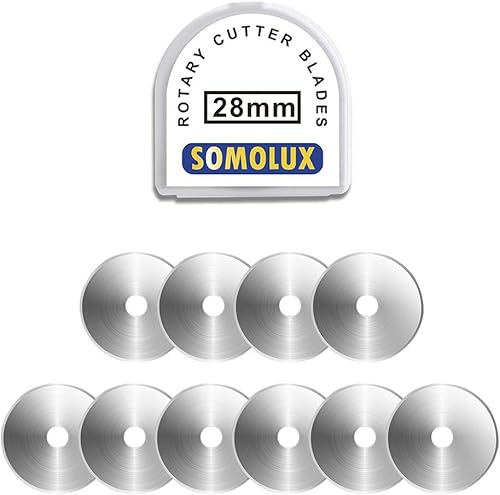 SOMOLUX Cuchillas rotativas de 1.102 in compatibles con Fiskars 1.102 in cortador giratorio perfecto para coser manualidades, afiladas y duraderas,