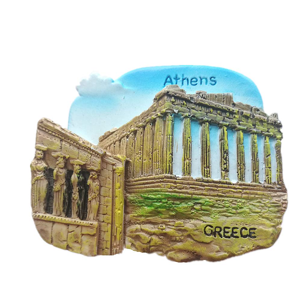 Muyu Magnet 3D Athens Greece Souvenir Fridge Magnet,Home & Kitchen Decoration Magnetic Sticker Greece Refrigerator Magnet Travel Souvenir Gift