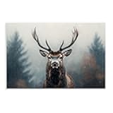 Stalwart Stag In The Mist Hanging Wall Decor Canvas Wall Art Poster Prints For Home Decorative Living Room Bedroom