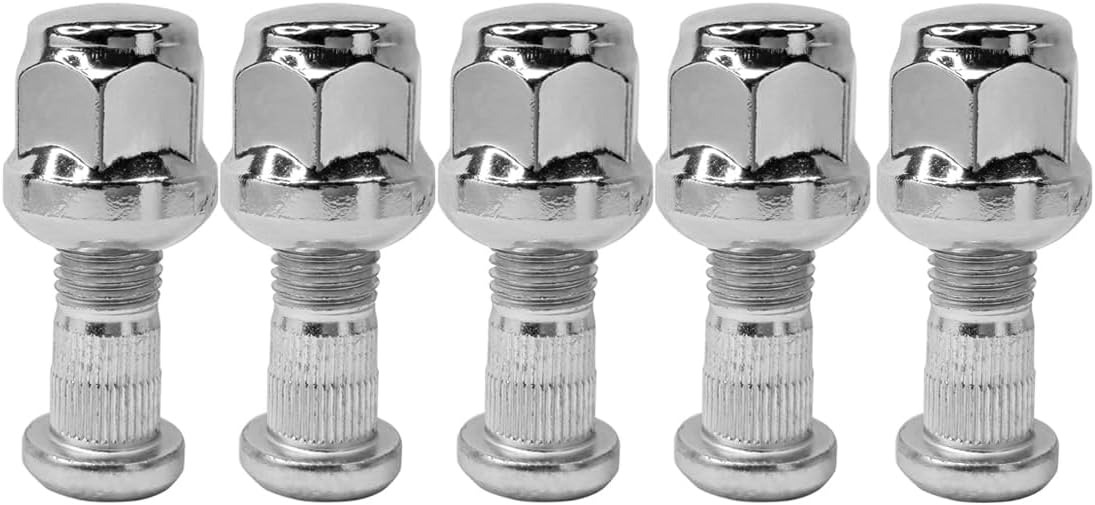 M12x1.5 Chrome Wheel Lug Stud Nut Set Compatible with Honda Accord Civic City CR-V CRX Fit HR-V Insight Element Prelude S2000 Acura Integra CL EL ILX RSX TLX TSX (10PCS)