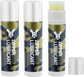 Hunting Zipper Wax Sticks Portable Snap Lubricant Sticks Camouflage Snap Stick Zipper Lubricant Zipper Lube for Hunting Clothing Backpacks Tents Wetsuits Drysuits