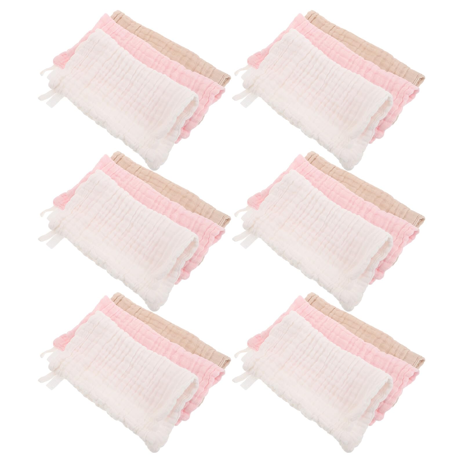 Outanaya 18 Pollici Asciugamani Bagno Cotone per Neonato a Sei Strati, Lavette Viso Morbide e Assorbenti 25x25 Cm, Pulizia Delicata e Lavabile in Lavatrice per Bath e Viaggi