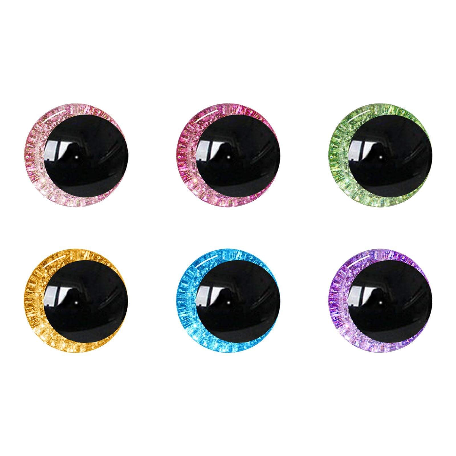 Amazon.com: MUCUNNIA 120pcs 30mm 3D Sparkle Moon Safety Eyes for