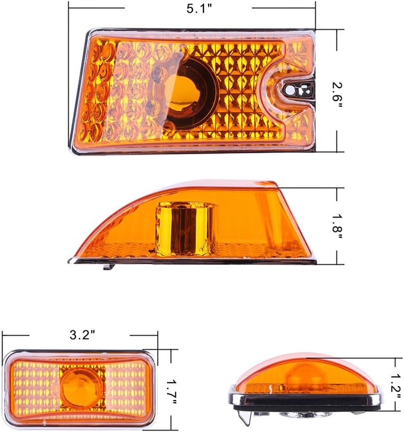Replacement for Hummer H2 Cab Roof Lights Housing 2003-2009 for Hummer H2 SUT Cab Roof Top Clearance Marker LED Light Lamps Cab Marker Roof Running Top Lights