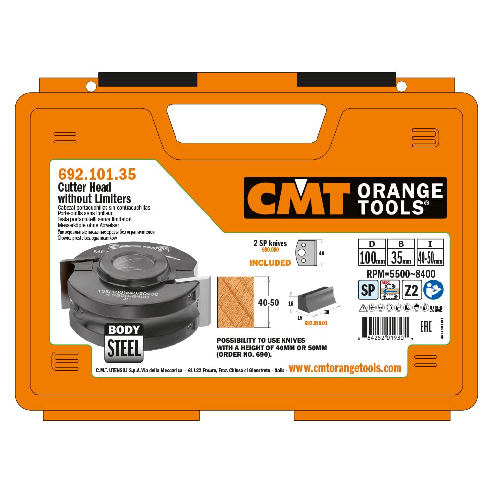 CMT 692.101.35 Cabezal portacuchillas sin contracuchillas