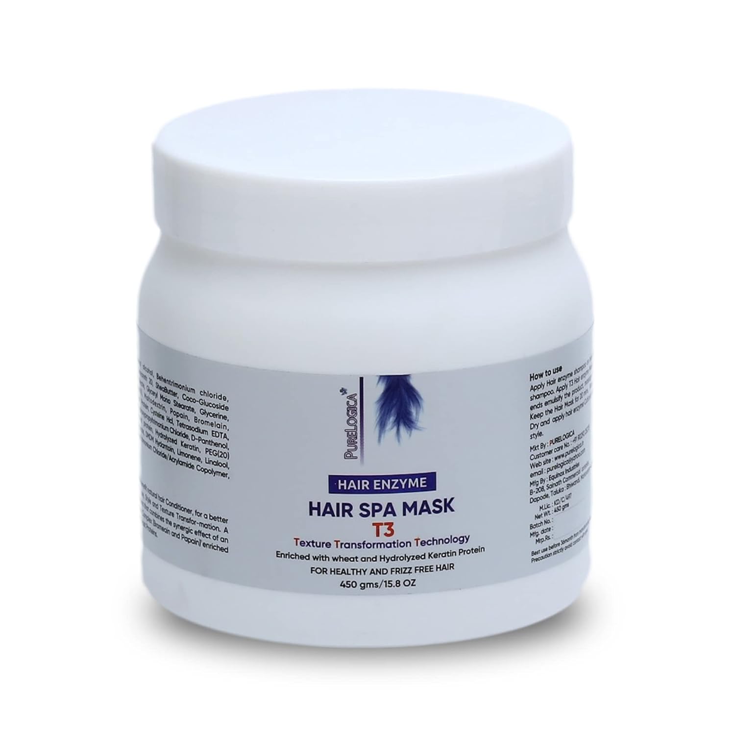 PURELOGICA Hair Spa Mask T3 Hair Spa Smoothen texture, equalizes the