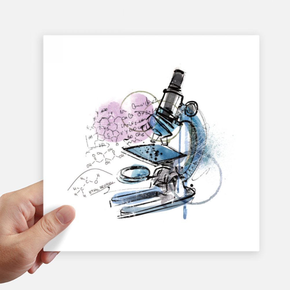 Autocollant chimie microscope de 20 cm pour déco de ordinateur