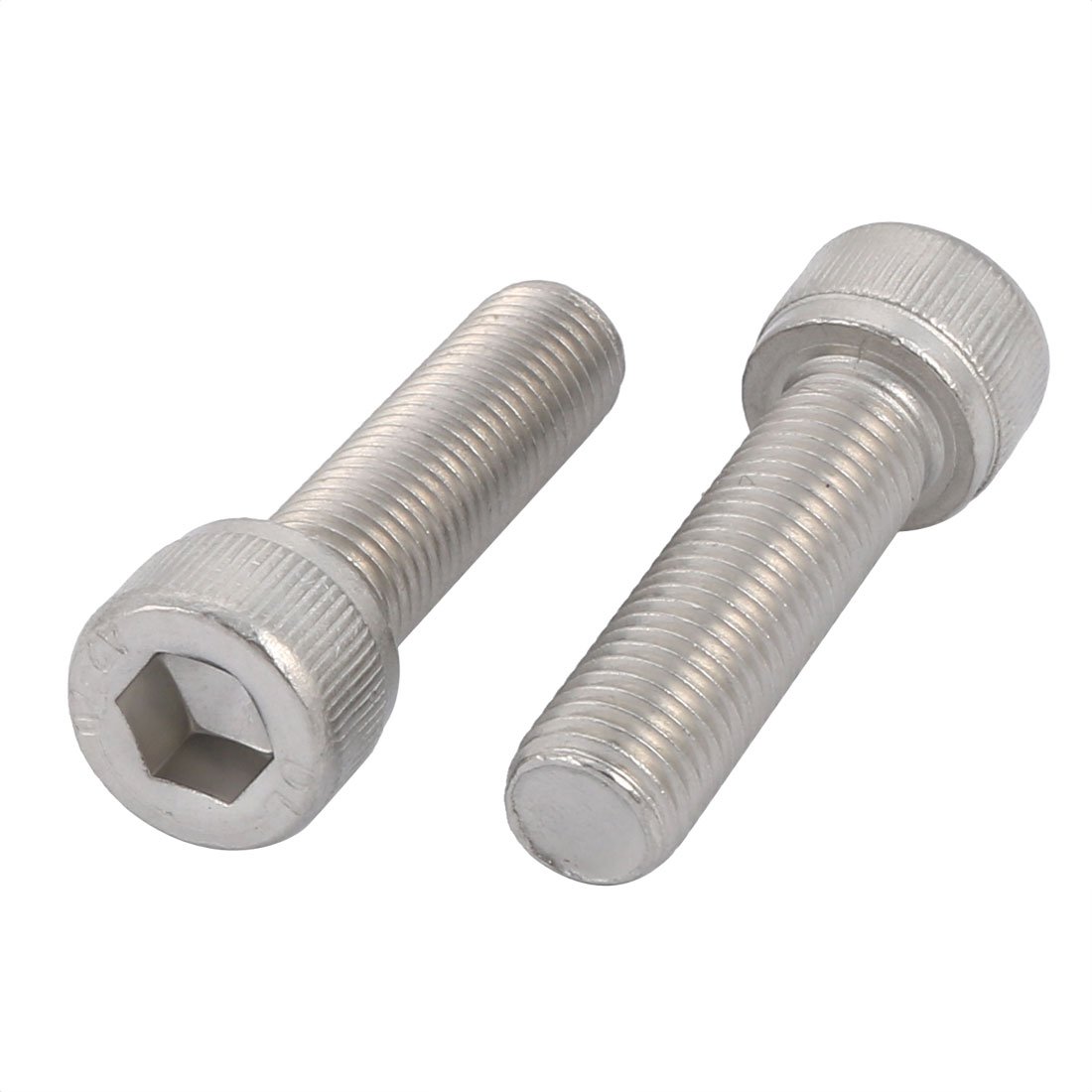 Sourcing Map Silver Sourcingmap M10x35mm 1.25Mm Pitch 304 Stainless Steel Hex Socket Head Cap Screws Bolts 2Pcs