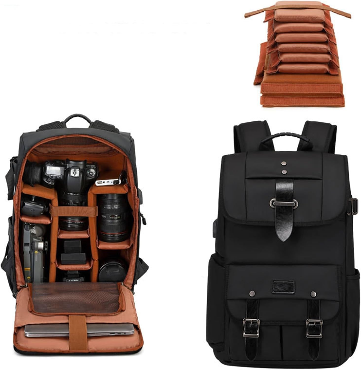 カメラバッグ バッグパック カメラバッグ プロフェッショナル写真撮影バッグ デジタルバッグ 収納バッグ 旅行、撮影、登山