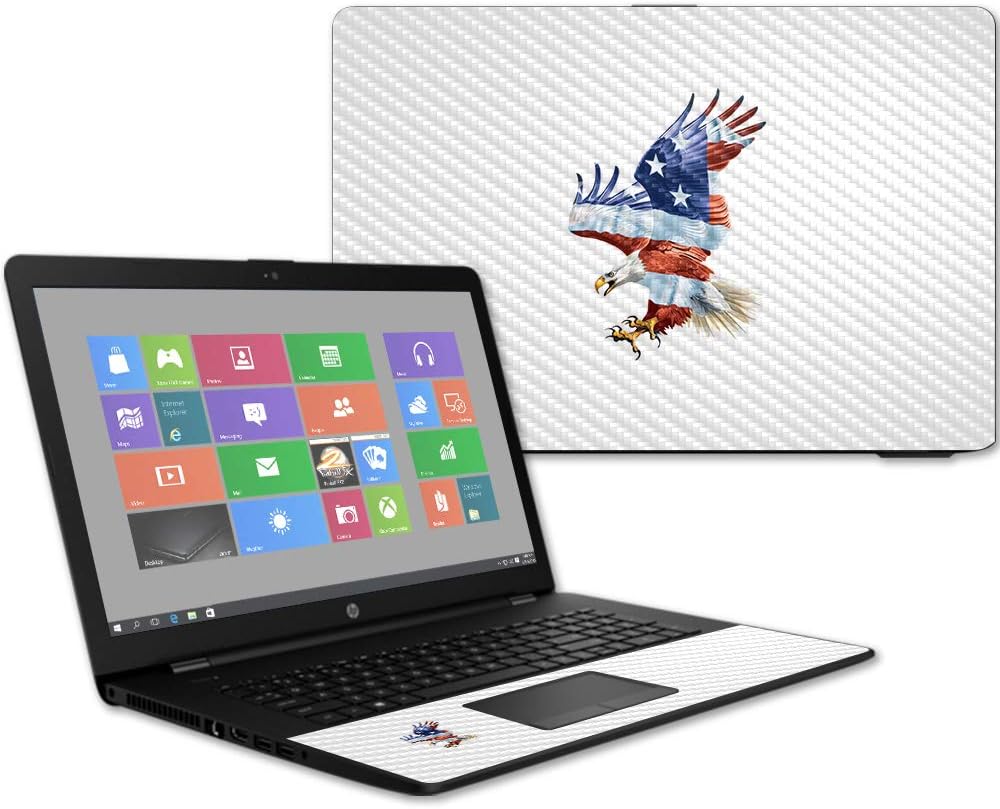 MightySkins Carbon Fiber Skin for HP 17T Laptop 17.3" (2017) - Fun Guns | Protective, Durable Textured Carbon Fiber Finish | Easy to Apply, Remove, and Change Styles | Made in The USA