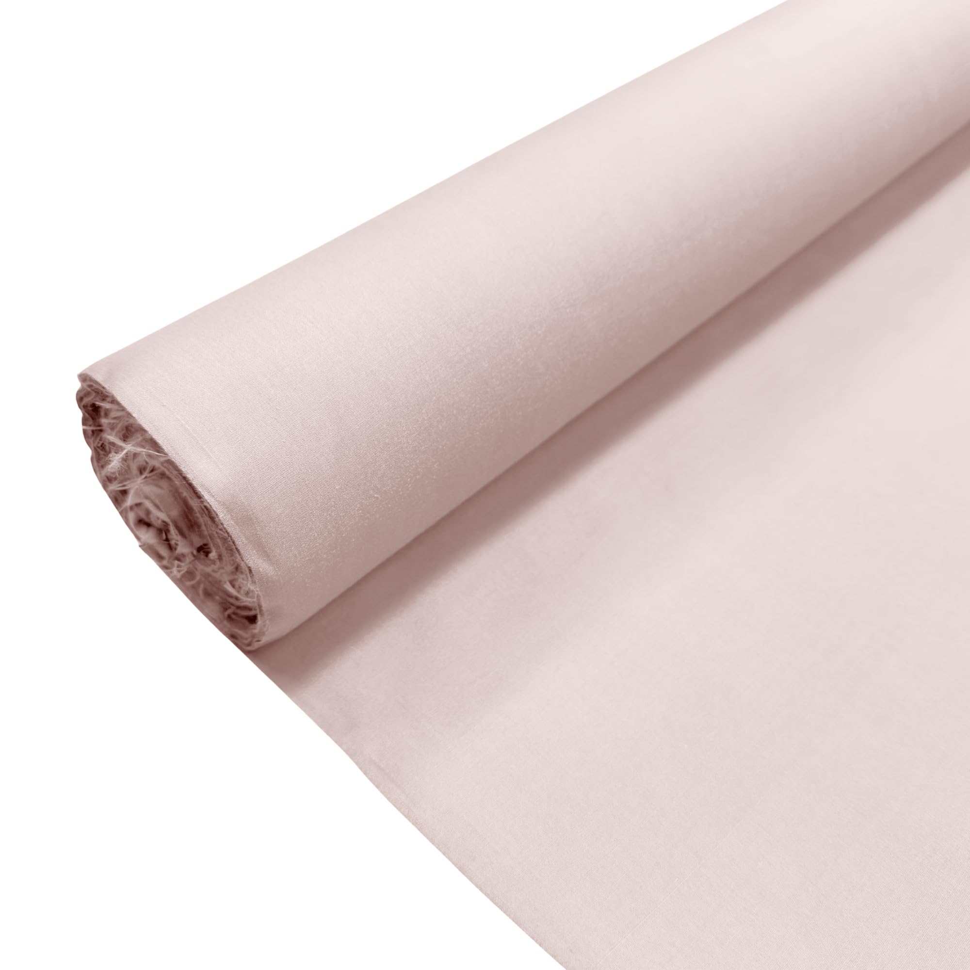 Pale Pink Plain Polycotton Fabric Dress Craft Poly Cotton Material | 1 Metre (100cm x 112cm) | Soft Poly Cotton for Sewing, Dressmaking, Crafts, Bunting & Lining