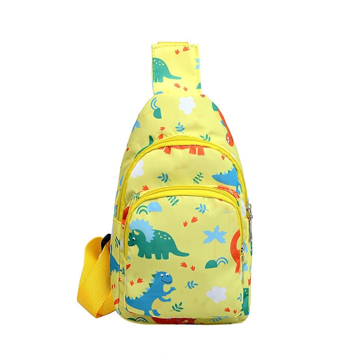 Hiflyer Kids Crossbody Bag, Small Nylon Sling Bag for Travel with Cartoon Design (Yellow)