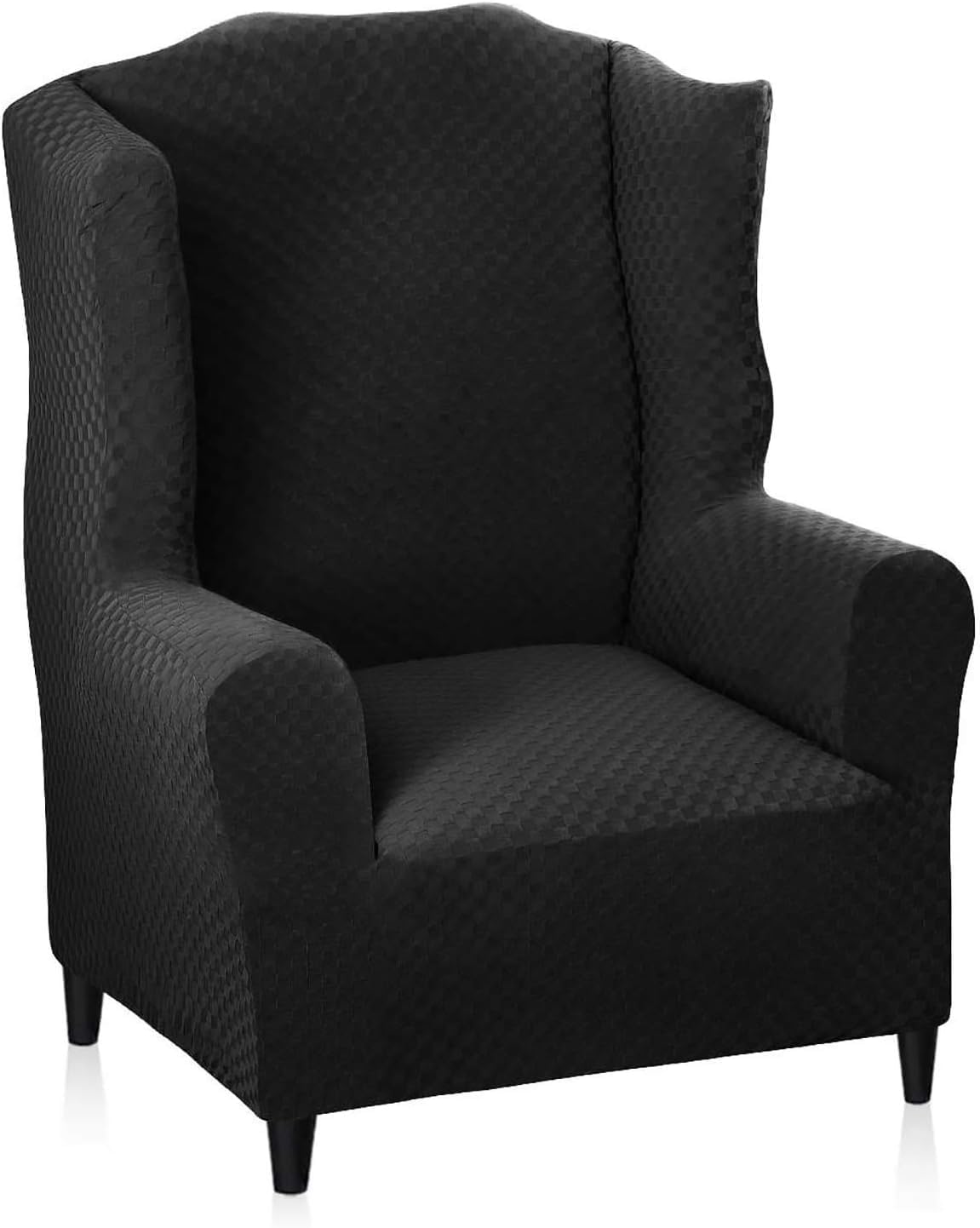 Funda para sillón jacquard azul marino elástica y lavable