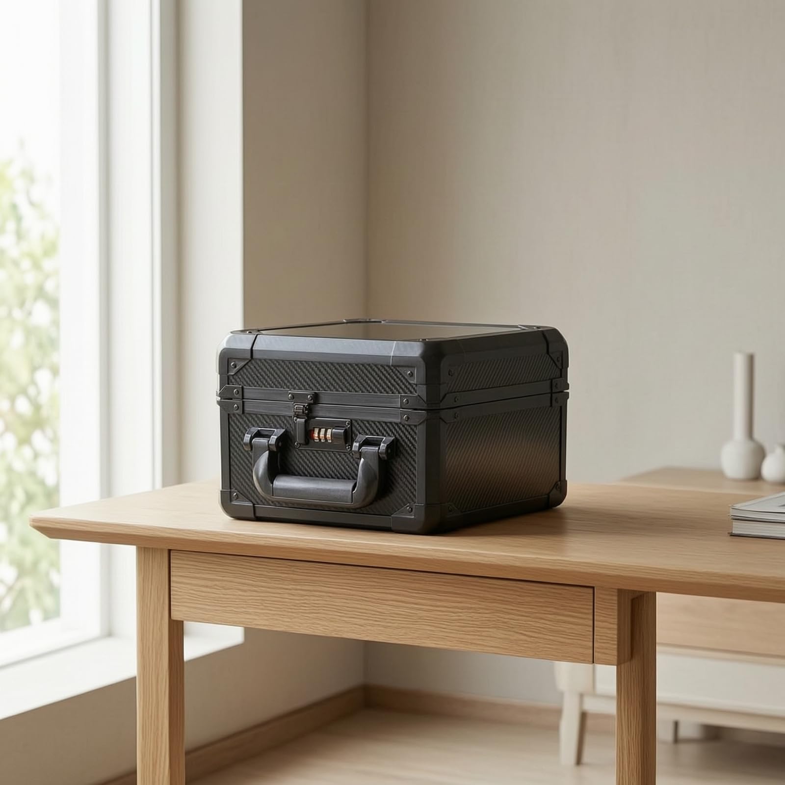 Scatola Porta Carte con Serratura Resistente Alle Cadute Valigetta Porta Carte con Coperchio Trasparente Facile da Pulire Custodia per Casa, Tornei