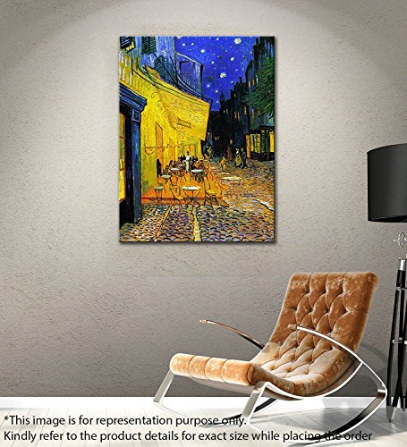 Image of Tallenge Top 10 Van Gogh Paintings Caf? Terrace Small Paper Poster (12 inches x 17 inches).