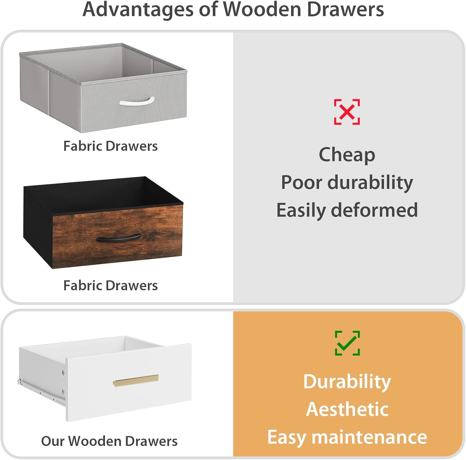 LAPTAIN Nightstand with Charging Station, End Side Table with Storage Drawer and Open Cabinet, Bedside Table for Bedroom, White