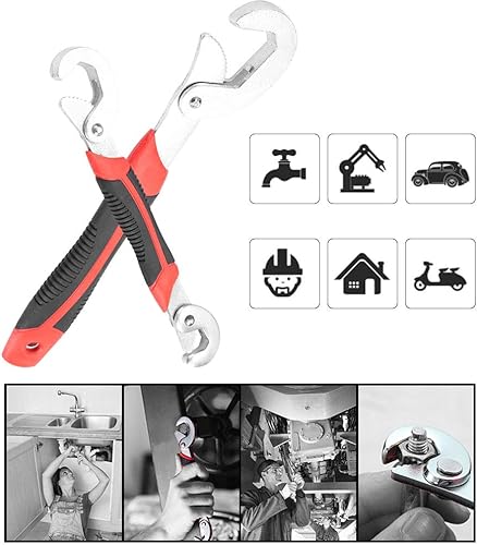 Miniatura 5 de Hilitand Juego de llaves multifunción de 2 piezas, llave universal de doble cabeza, herramientas manuales