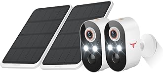 FameVibe 1080p Solar Security Camera Wireless, Smart AI Human Detection, 2-Wa...