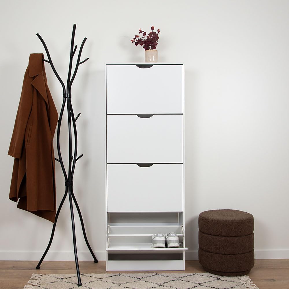 Milton & Oldbrook Armoire à Chaussures NOTO Blanc