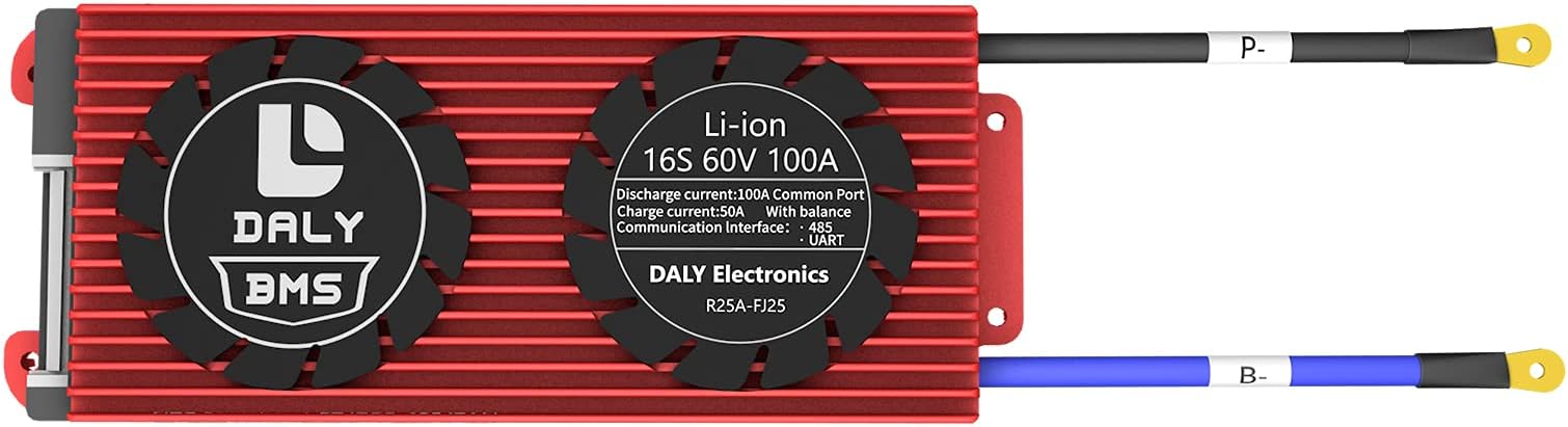 DALY Smart BMS Li-ion 16S 60V 100A with Programmable Bluetooth Module and Common Port