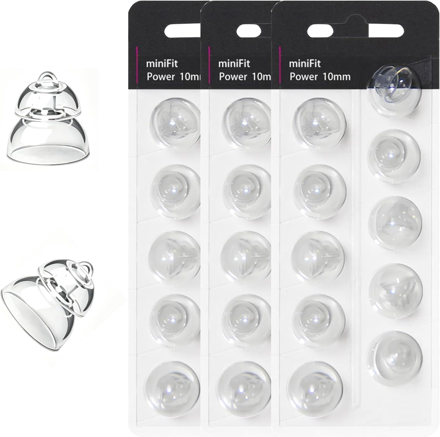 (Power 10mm) Hearing Aid Domes for Oticon Minifit, Oticon Ear Caps Replacements Parts AccessoriesDomes for Oticon Hearing Aid Supplies Cleaning Kits(30-Pcs)