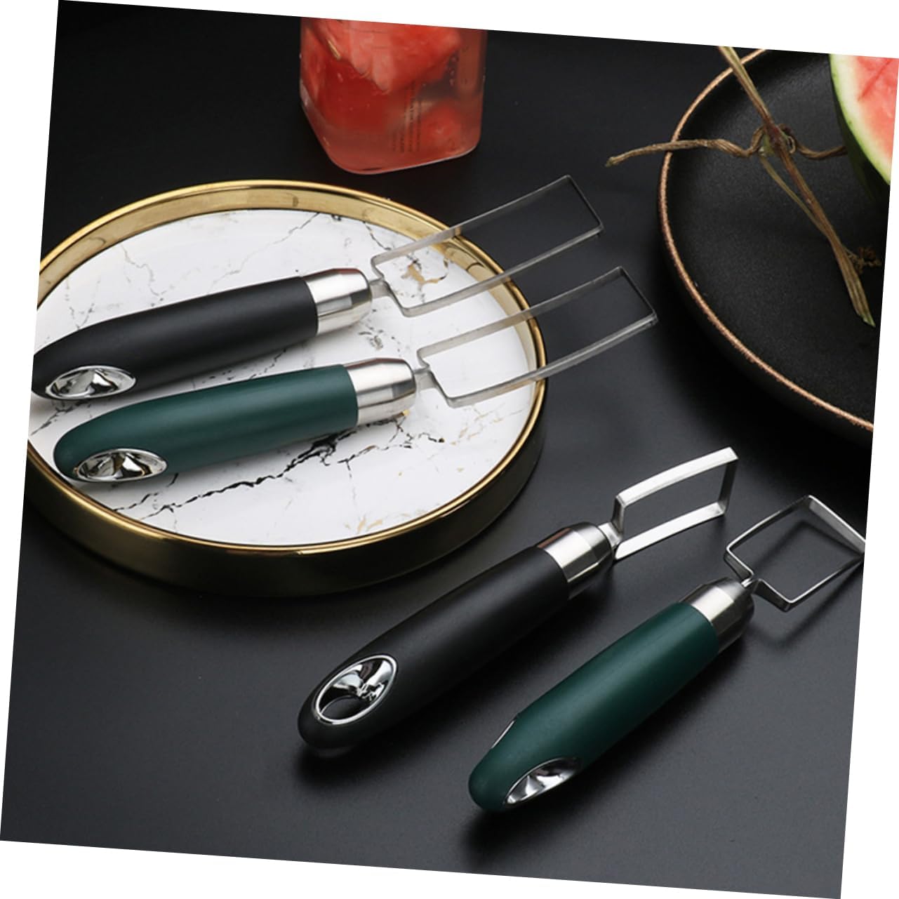304 Stainless Steel Watermelon Slicer Cutter, Black Portable Fruit Tool