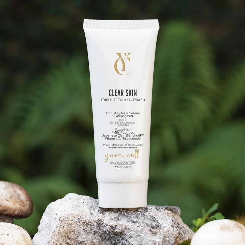YUVA CELL Triple Action Face Wash with Vitamin C & Niacinamide