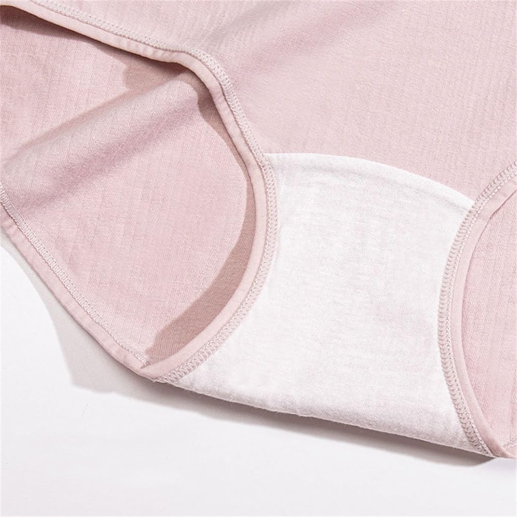 SMEJS 純粋な綿の下着、ミディアムウエストの女性のヒップリフティング三角下着(L)