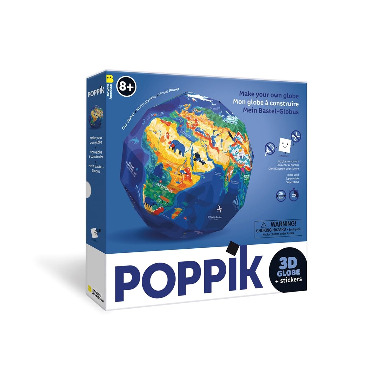 POPPIK 1841266 3D Craft Globe, Our Planet, Interactive Learning