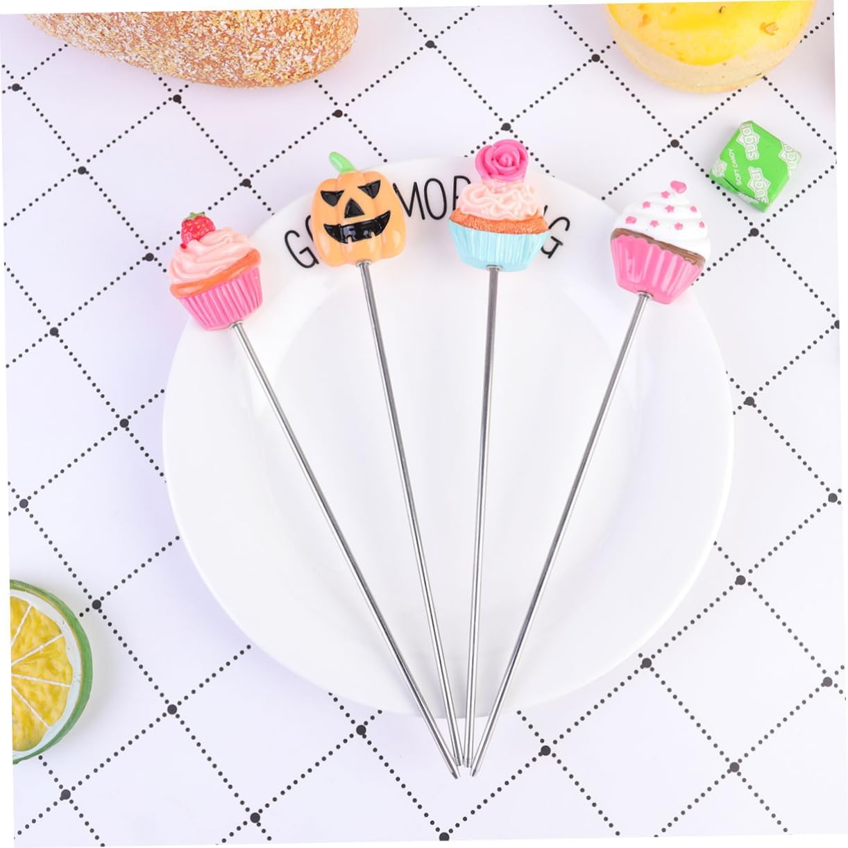 Stainless Steel Cake Testing Needle Set Baking Tool for Biscuit Cupcake Muffin Easy to Use Clean