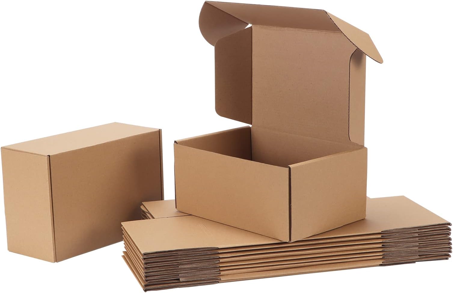 Pemtow 9x6x4 Shipping Boxes Set of 20, Brown Corrugated Cardboard Literature Mailer Box for Packaging, Mailing, Business