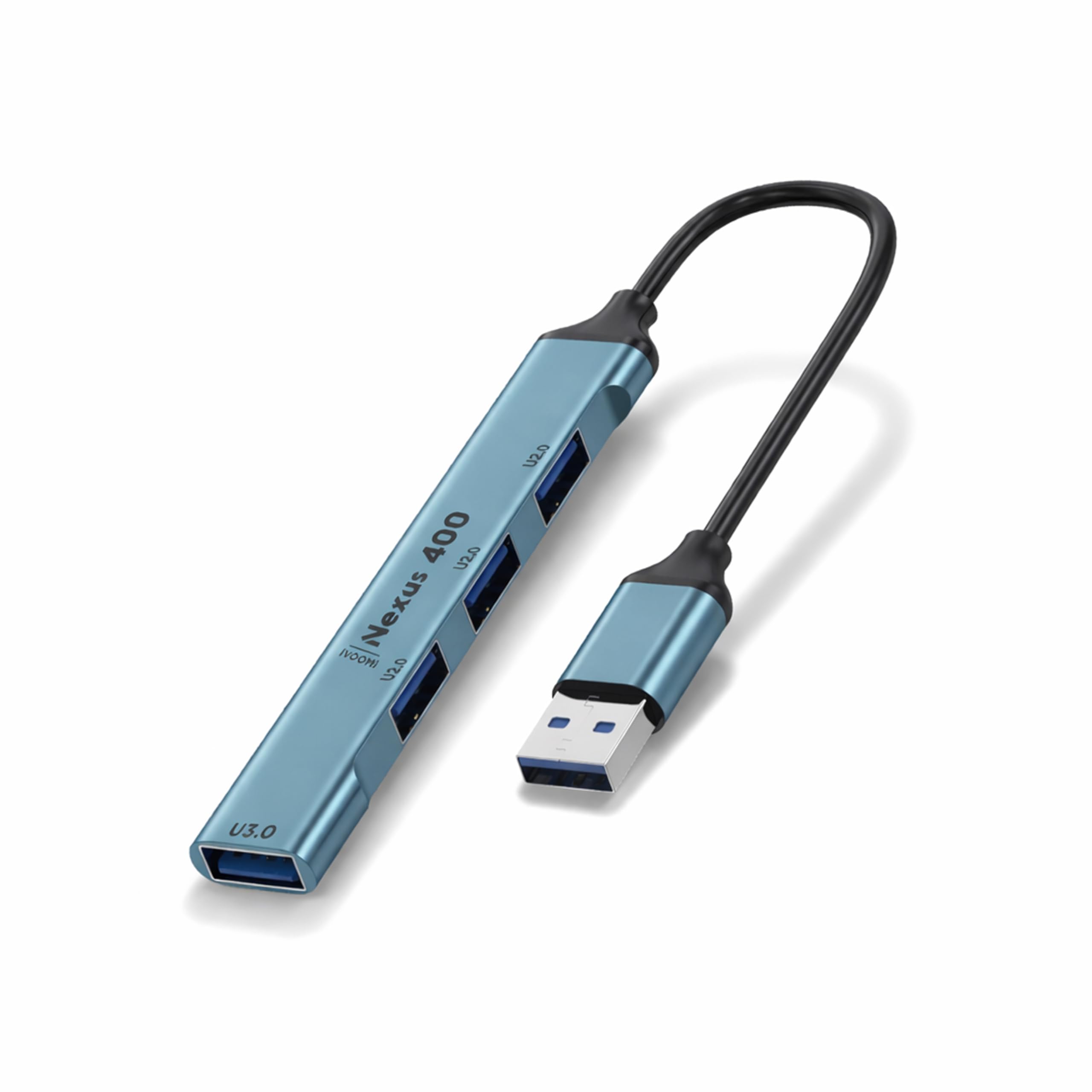 iVOOMi Nexus 400 4 Ports USB Aluminium Hub with USB Connector and