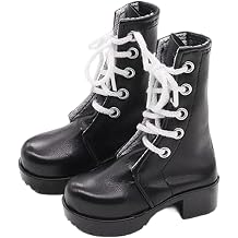 harayaa Doll Boots 1 Pair 1/3 Scale Women Boots Female Action Figure Shoes Miniature Model PU Material Suitable for 24 Inch Female Dolls Photo Props Dress Up, Black