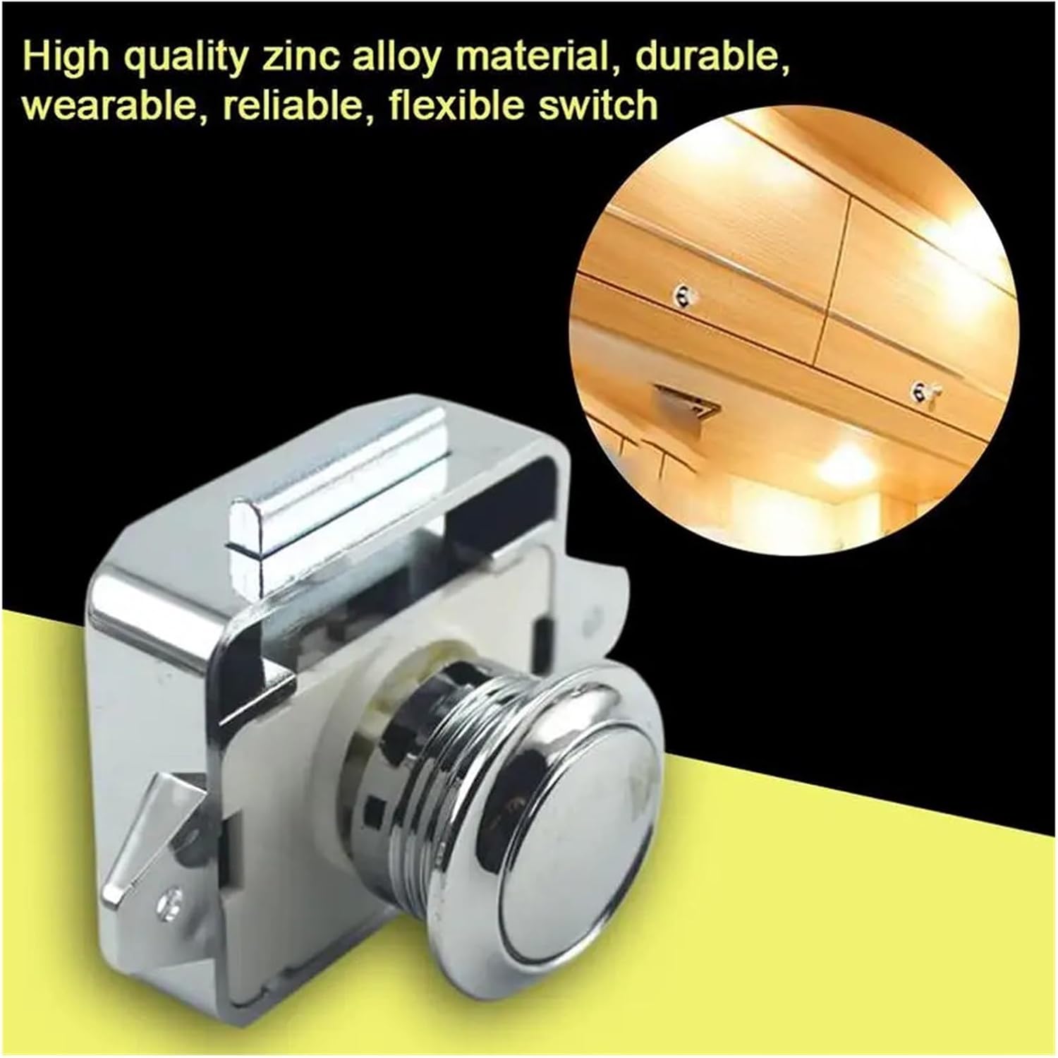 Push Button Latch Lock Diameter 26mm Cabinet Lock Door RV Catch Knobs Furniture Drawer Locks Camp-er Car Push Button Latch Locks