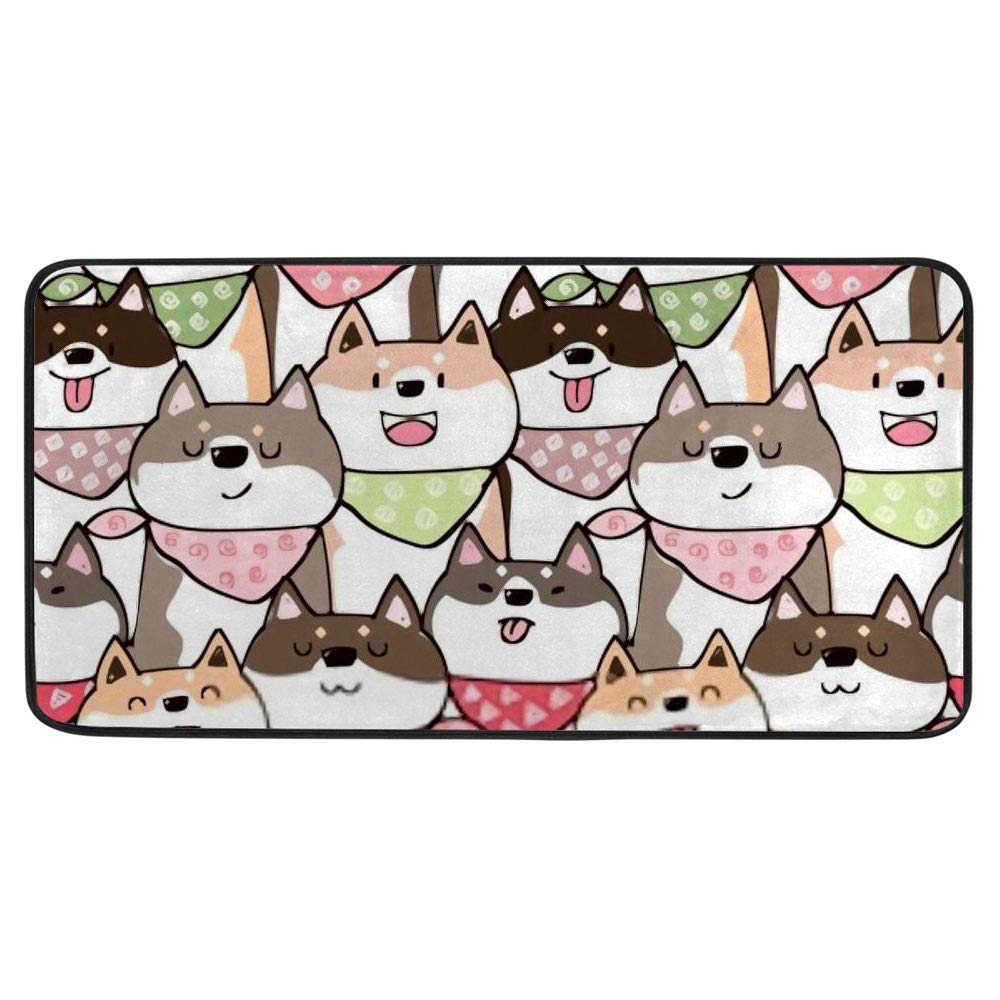 Alfombras de cocina de perro Shiba Inu hermosas y lavables para proteger el suelo